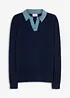 Pull en fine maille, aspect 2en1, bonprix