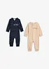 Mitwachsender Baby Strampler aus reiner Bio-Baumwolle (2er Pack), bonprix