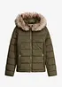 Steppjacke mit Fellimitatkragen, bonprix