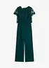 Jumpsuit aus softem Scuba mit Spitze, bonprix