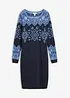Robe en maille à motif norvégien en coton mélangé, bonprix