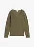 Pull en maille côtelée 100% coton, bonprix