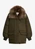 Doudoune avec col en peluche amovible, bonprix
