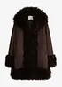 Manteau enduit avec bordures moutonnées, bonprix