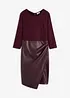 Lederimitat-Kleid mit Jersey-Oberteil, bonprix