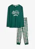 Pyjama aus reiner Bio-Baumwolle mit langen Ärmeln, bonprix