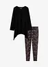 Pyjama aus weicher Baumwolle und Leggings, bonprix