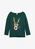 Off-Shoulder-Shirt mit Weihnachtsmotiv, bonprix