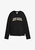 Oversize-Langarmshirt aus schwerer Bio-Baumwolle, bonprix