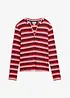 Langarmshirt mit Spitzenbesatz aus reiner Baumwolle, bonprix