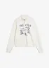 Sweat-shirt en matière néoprène à col camionneur, bonprix