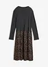 Shirtkleid im Materialmix mit reiner Baumwolle, bonprix