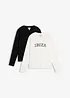 Langarmshirt (2er Pack) aus purer Baumwolle, bonprix