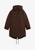 Manteau technique déperlant avec doublure en peluche léopard, bonprix
