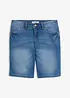 Bermuda en jean stretch avec revers coloré, bonprix