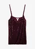 Top à bretelles spaghetti et sequins, bonprix