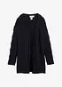 Longstrickjacke aus feinem Merinowoll-Mix mit Ajourmuster, bonprix