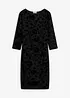 Mesh-Kleid mit edlem Flockprint, bonprix