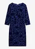 Mesh-Kleid mit edlem Flockprint, bonprix