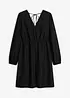 Kleid mit V-Ausschnitt und Bindeband im Rücken, bonprix