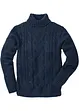 Pull col roulé en maille torsadée, bonprix