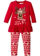 Weihnachtliches Mädchen Shirt + Leggings (2-tlg. Set), bonprix