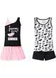 Mädchen Top + Shorts + Rock (4-tlg. Set), bonprix