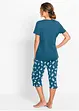 Capri Pyjama mit kurzen Ärmeln, bonprix