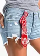 Jeans-Shorts mit Bandana-Tuch, Hotpants, RAINBOW