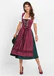 Dirndl à tablier en satin brodé (ens. 2 pces), bonprix