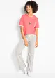 Lot de 2 pantalons en jersey coton extensible, bonprix