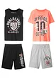 Jungen T-Shirt + Tanktop + Bermudas (4-tlg. Set), bonprix