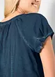 Cold-dyed-Bluse aus Bio-Baumwolle, Kurzarm, bonprix