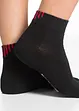 Sportsocken mit Schriftzug mit Bio-Baumwolle (5er Pack), bonprix