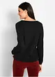 Langarmshirt mit Gummizug aus reiner Baumwolle, bonprix