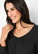 Langarmshirt mit Gummizug aus reiner Baumwolle, bonprix