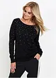 Pull long à strass, bonprix