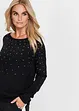 Long-Pullover mit Glitzersteinen, bonprix