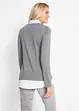 2 in 1 Pullover mit Bluseneinsatz, Langarm, bpc bonprix collection