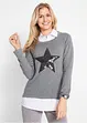 2 in 1 Pullover mit Bluseneinsatz, Langarm, bpc bonprix collection