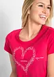 Shirt mit Herzdruck aus Bio-Baumwolle, bonprix