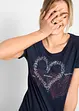 Shirt mit Herzdruck aus Bio-Baumwolle, bonprix