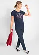Shirt mit Herzdruck aus Bio-Baumwolle, bonprix