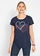 Shirt mit Herzdruck aus Bio-Baumwolle, bonprix