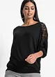 T-shirt oversize avec dentelle, bonprix