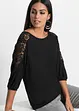 T-shirt oversize avec dentelle, bonprix