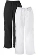 Lot de 2 pantalons 7/8 avec taille confortable, bonprix