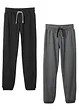 Jogginghose aus reiner Baumwolle (2er Pack), bonprix