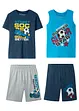 T-shirt + débardeur + bermudas garçon (ens. 4 pces), bonprix