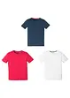 Jungen Basic T-Shirt aus  Bio-Baumwolle (3er Pack), bonprix